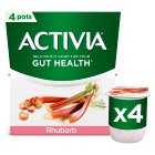 Activia Rhubarb Gut Health Yogurts, 4x115g