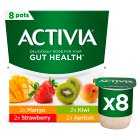 Activia Mango, Strawberry, Kiwi & Apricot Gut Health Yogurt Multipack, 8x115g