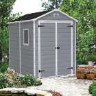 Keter Manor Grey Double Door Outdoor Apex Garden Storage Shed - 6 x 8ft