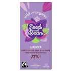 Seed & Bean Organic Extra Dark Chocolate Bar 72% Lavender 85g
