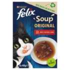 Felix Soup Farm Selection Chicken, Beef and Lamb Wet Cat Food 6 x 48g