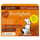 Forthglade Just 90% Poultry Variety (Turkey, Chicken, Liver) Wet dog food 12 x 395g