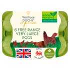 Duchy Organic British Free Range Eggs Very Large, 6s