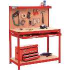 Clarke CWB-R1B Workbench with Pegboard Back Panel & Large Drawer