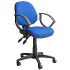 Kirby KR021 Medium Back Operator Chair with Arms - Blue