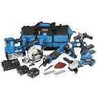 Draper *12/D20 D20 11 Piece 20V Jumbo Power Tool Kit with 1 x 3Ah 1 x 5Ah Batteries and Charger