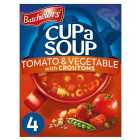 Batchelors Cup a Soup Tomato & Vegetable with Croutons 4 Sachets 104g