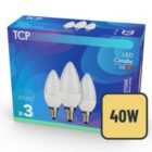 TCP Light Bulb LED Candle Small Screw 5.3w - 40w Warm white 3 per pack