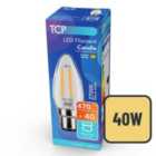 TCP Candle Clear Bayonet 40W Light Bulb
