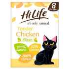 HiLife It's Only Natural Kitten Food - Tender Chicken 8 x 70g