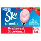 Ski Smooth Raspberry & Strawberry Yogurts 4 x 120g