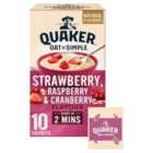Quaker Oat So Simple Strawberry Raspberry & Cranberry Sachets Cereal 10 per pack