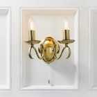 Vogue Bernice Antique Brass 2 Light Wall Light