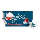 Oykos Greek Style Strawberry Yogurts 4 x 110g