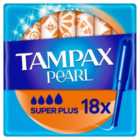 Tampax Pearl Super Plus Tampons with Applicator 18 pack 18 per pack