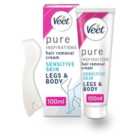 Veet Pure Hair Removal Cream Body & Legs for Sensitive Skin 100ml