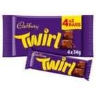 Cadbury Twirl Chocolate Bar 4 Pack Multipack 4 x 34g