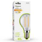 Wilko 1 Pack Small Screw E14/SES LED Filament 470 Lumens Round Light Bulb