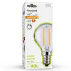 Wilko 1 Pack Small Screw E14/SES LED Filament 470 Lumens Round Dimmable Light Bulb