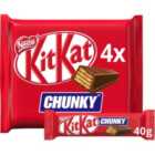 Kit Kat Chunky Milk Chocolate Bar Multipack 4 Pack 160g
