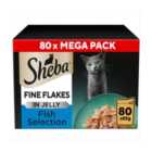 Sheba Fine Flakes Cat Food Pouches MSC Fish in Jelly Giant Pack 80 x 85g