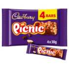 Cadbury Picnic Chocolate Bar 4 Pack Multipack 152g