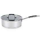 Robert Dyas Stainless Steel Saute Pan with Lid - 24cm