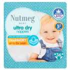 Nutmeg Ultra Dry Nappies Size 5+ 36 per pack