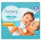 Nutmeg Ultra Dry Nappies Size 5 40 per pack
