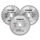Trend 165mm Circular Saw Blades Mixed Triple Pack 24T/48T/52T
