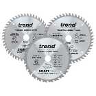 Trend 160mm Circular Saw Blades Mixed Triple Pack 24T/48T/PT 48T