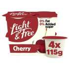 Light & Free Cherry Yogurt 4 x 115g