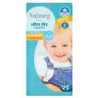 Nutmeg Ultra Dry Nappies Size 5+ 64 per pack