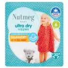 Nutmeg Ultra Dry Nappies Size 6 30 per pack
