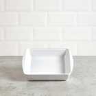 Morrisons White Ceramic Square Roaster 24 Cm