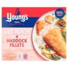Young's 4 Breaded Haddock Fillets 400g