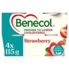 Benecol Cholesterol Lowering Yoghurt Strawberry 4 x 115g