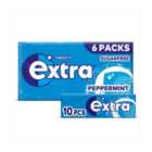 Extra Peppermint Sugarfree Chewing Gum Multipack 6x10 Pieces 6 x 10 per pack