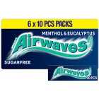 Airwaves Menthol & Eucalyptus Chewing Gum Sugar Free Multipack 6 x 10 per pack