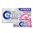 Extra White Bubblemint Chewing Gum Sugar Free Multipack 6 x 10 per pack