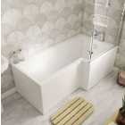 Wickes Veroli L-Shaped Right Hand Shower Bath - 1500 x 850mm