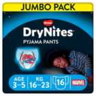 Huggies Drynites Pyjama Pants Marvel 3-5Yr Jumbo Pack 16 per pack