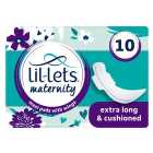 Lil-Lets Maternity 10 Maxi Pads With Wings 10 per pack