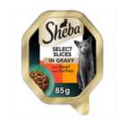 Sheba Select Slices Cat Food Tray Beef In Gravy 85g