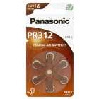 Panasonic PR-312 Zinc Air Hearing Aid Batteries 6 per pack