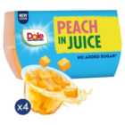 Dole Peaches In Juice Fruit Fruits Snacks 4 x 113g