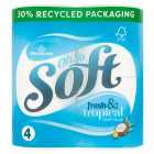 Morrisons Fresh & Tropical with Coconut Oil Toilet Tissue 4 per pack