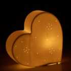 Kids Ceramic Heart Night Light