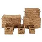 Premier Housewares Water Hyacinth Storage Baskets - Set of 6