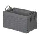 Premier Housewares Lida Nesting Storage Baskets - Grey